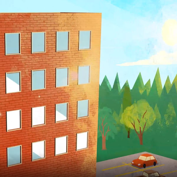 Carton Family at diner table with Enbridge logo